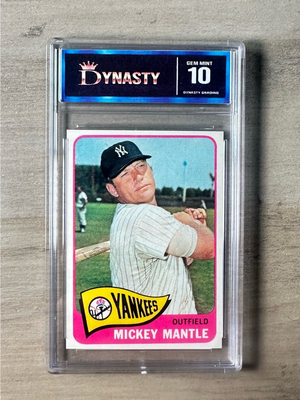 Mickey Mantle 1965 Topps #350 Gem Mint 10 Novelty Card. NY Yankees.
